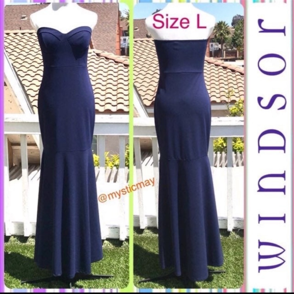 Like New, Windsor, Maxi Dress, Size L, Navy